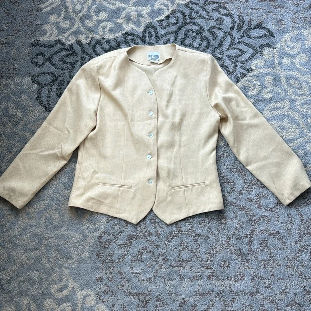 Vintage Perception Pantsuit Cream 16 - Picture 2 of 12